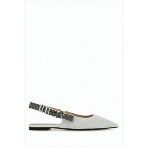 Dior Pointed-Toe Slingback Pumps With Perforated Detailing - NWT